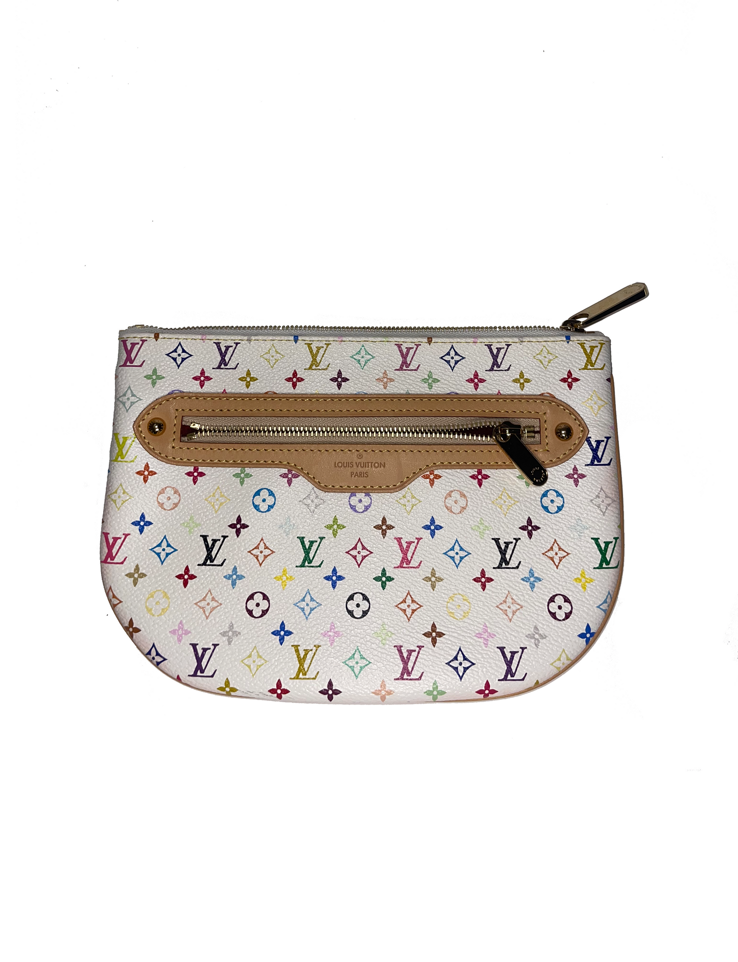 Louis Vuitton x Takashi Murakami white multicolor monogram pochette