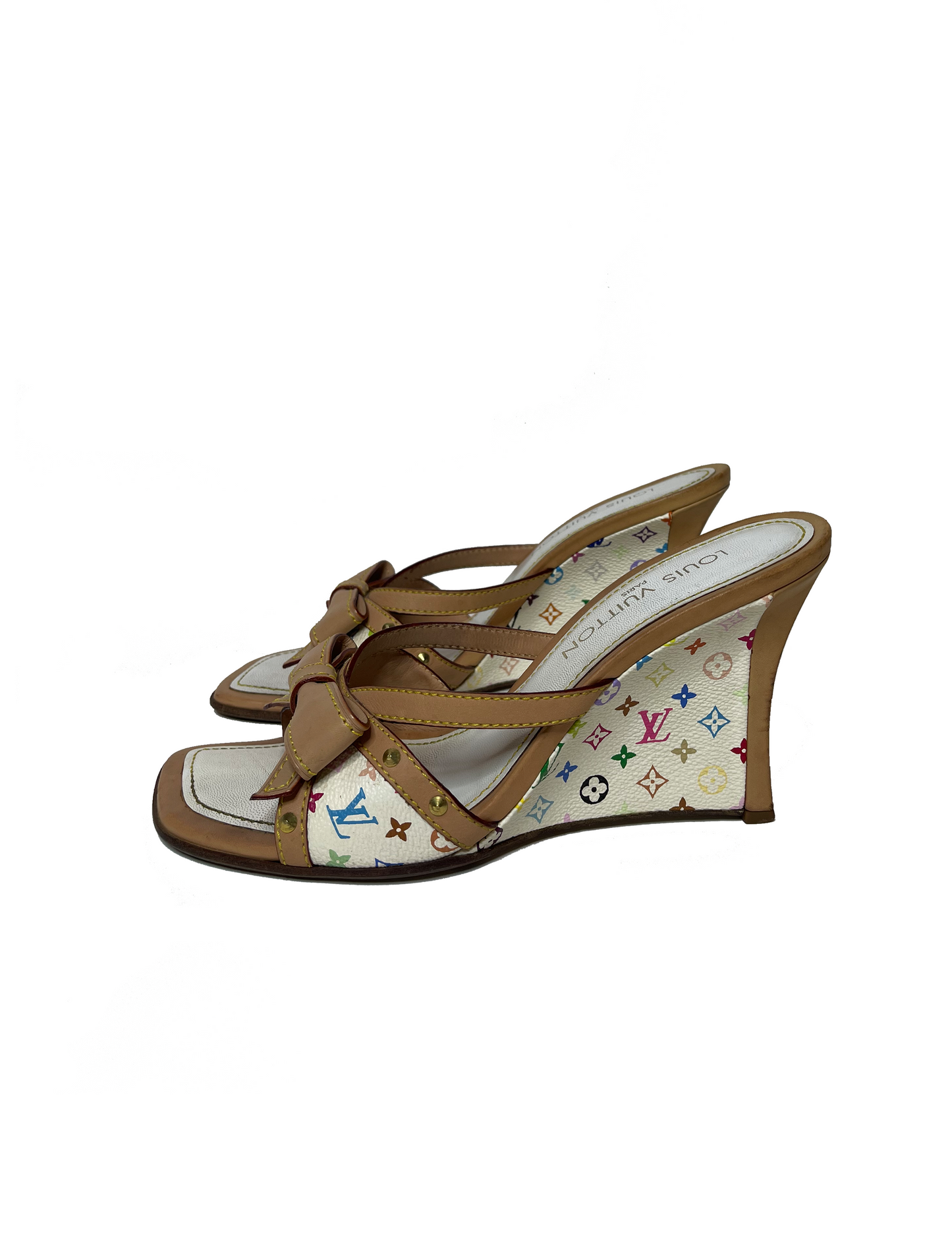 Louis Vuitton x Takashi Murakami Open-Toe Bow Wedges