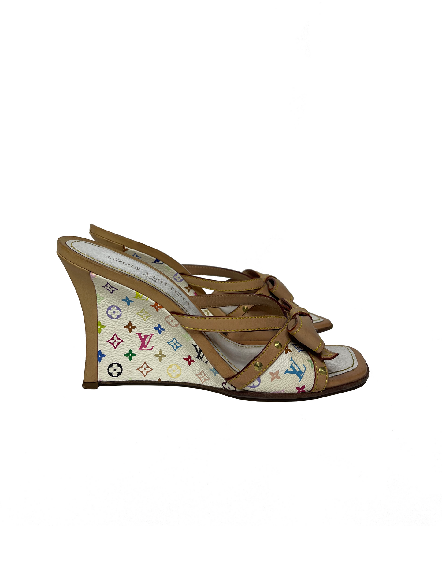 Louis Vuitton x Takashi Murakami Open-Toe Bow Wedges